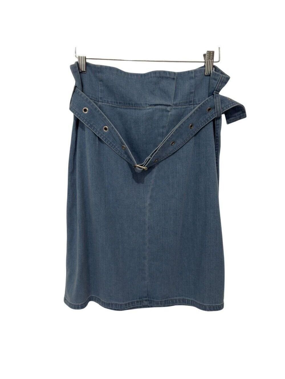 NWT J Brand Tranquil Pleated Belted Denim Skirt In Heavenly Size M